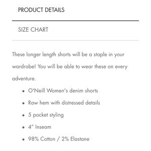 O'Neill Shorts - NWT O’Neill Scout shorts O'Neill Shorts - NWT O’Neill Scout shorts